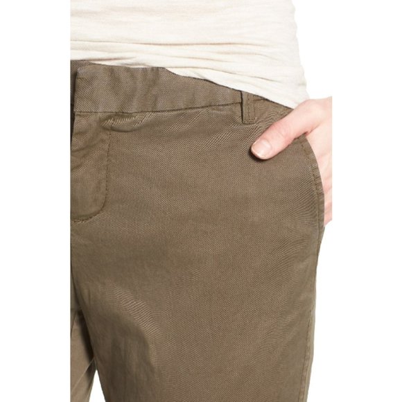 Caslon Nordstrom Olive Green Chino Ankle Pants - Picture 5 of 8
